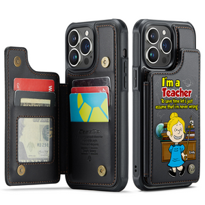 Personalized Gifts For Teachers Leather Flip Wallet Phone Case 02xqpu210225 - Phone Case - GoDuckee