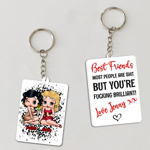 Best Friends, Together Forever And Ever, Personalized Keychain, Gifts For Friends, 04napo140823hh - Keychains - GoDuckee