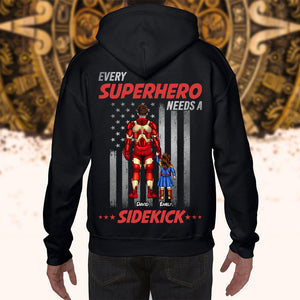 Every Super Dad Needs A Sidekick, Personalized Shirt - Gift For American Dad - Shirts - GoDuckee