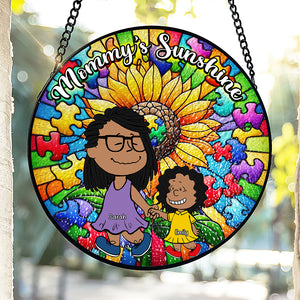 Personalized Gifts For Autism Mom Stained Glass 03kaqn250225hh - Ornament - GoDuckee
