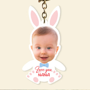Personalized Gifts For Grandma Keychain Little Bunny Kid - Keychains - GoDuckee