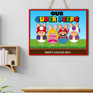 Personalized Gifts For Easter Day Wood Sign Our Super Peeps 01OHHN210224 - Wood Signs - GoDuckee