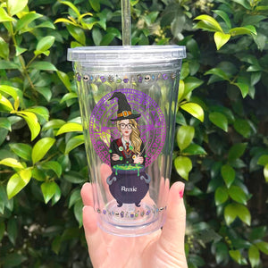 Gift For Witch Lover, Personalized Acrylic Tumbler, Witchcraft Halloween Tumbler, Halloween Gift 03HTHN010823TM - Tumbler Cup - GoDuckee