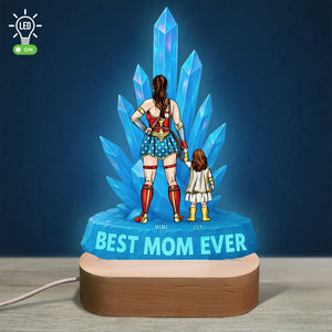 Super Mom LED Light Personalized Gifts For Mom 051OHDT190425PA - Led Night Light - GoDuckee