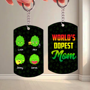 Personalized Gifts For Mom Keychain World's Dopest Mom - Keychains - GoDuckee