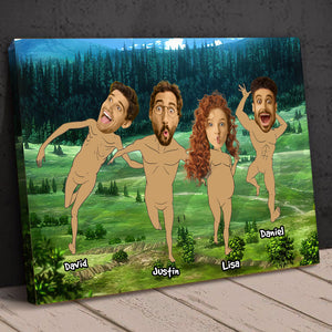 Custom Photo Gift For Family, Friends Poster Funny Custom Face Canvas 05KAHN240124 - Canvas Print - GoDuckee