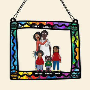 Personalized Gifts For Family Suncatcher Ornament 02ACDT040225HG - Ornament - GoDuckee