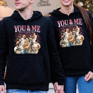 You & Me And Our Baby, Personalized Shirt, Couple And Pets Bootleg Shirt - Shirts - GoDuckee