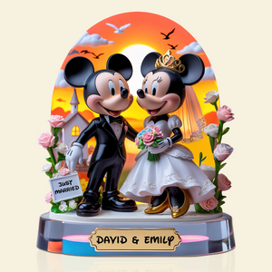 Just Married Couple Acrylic Plaque - Personalized Gifts For Couple 03topu060625 - Shaped Plaques - GoDuckee