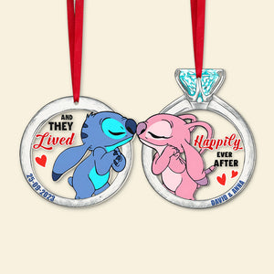 Set Of 2 Personalized Ornaments For Couple, PW-03QHTN051023, Christmas Gift, Anniversary Gift Ideas - Ornament - GoDuckee