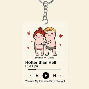 Funny Couple You Are My Favorite Dirty Thought Personalized Keychain - Keychains - GoDuckee