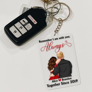 Romantic Couple, Love You Forever And Ever, Remember I Am With You, Personalized Keychain, Couple Gifts, Gifts For Couple, Gifts For Him, Gifts For Her - Keychains - GoDuckee