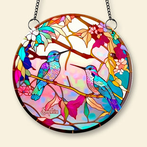 Personalized Gifts For Bird Lovers Suncatcher Ornament 033acdt280824 Hummingbird - Ornament - GoDuckee
