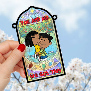 Personalized Gifts For Couple Suncatcher Ornament 01OHMH060125HG - Ornament - GoDuckee
