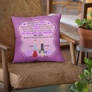 We Are Best Friends Forever-Personalized Square Pillow CC-Gift For Friends- Friends Pillow - Pillow - GoDuckee