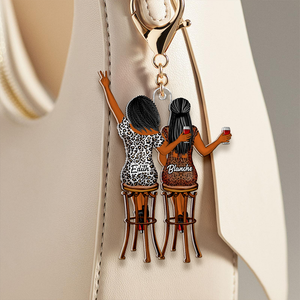 Personalized Gifts For Drinking Besties Keychain 04qhhu120325tm - Keychains - GoDuckee