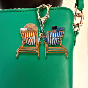 Personalized Gifts For Couple Keychain Couple On The Beach 11QHHU150125TM - Keychains - GoDuckee