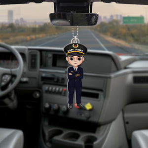 Gift For Pilot, Personalized Car Ornament, Pilot Uniform Ornament - Ornament - GoDuckee