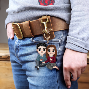 Personalized Gifts For Couple Keychain 13QHHU150125HH - Keychains - GoDuckee
