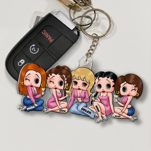 Besties Keychain - Personalized Gifts For Friends 02QHHU020525HH - Keychains - GoDuckee