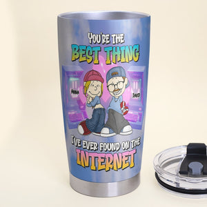 Personalized Gifts For Online Dating Couple Tumbler 02katn070125hg - Tumbler Cup - GoDuckee