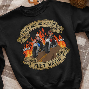 They See Us Rollin, Personalized Shirt, Valentine Gifts, Gifts For Couples, 04TOPO291123DA - Shirts - GoDuckee
