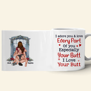 I Love Your Butt, Personalized Naughty Couple Coffee Mug, Couple Gift - Coffee Mug - GoDuckee