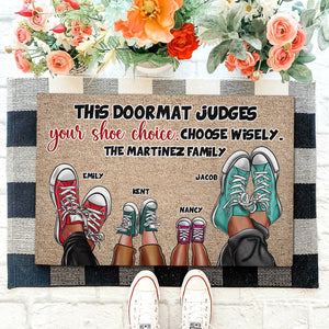 Personalized Gifts For Family Doormat Choose Wisely - Doormats - GoDuckee
