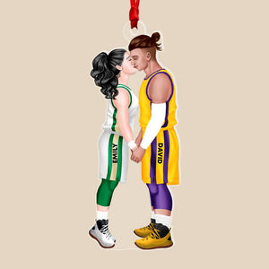 Sport Kissing Couple, Personalized Ornament, Gift For Christmas - Ornament - GoDuckee