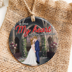 Couple, He Stole My Heart, Personalized Ornament, Christmas Gifts For Couple - Ornament - GoDuckee