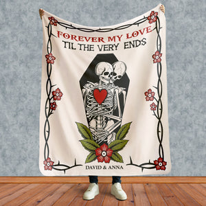 Personalized Gifts For Couple Blanket Forever My Love - Blankets - GoDuckee