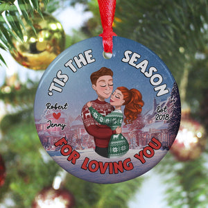 Couple, 'Tis The Season For Love, Personalized Ornament, Christmas Gifts For Couple - Ornament - GoDuckee