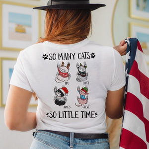 Cats, So Many Cats So Little Time Funny, Personalized Shirts, Christmas Gifts For Cat Lovers - Shirts - GoDuckee