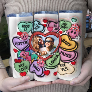 Custom Photo Gifts For Couple Tumbler Miss You My Love Valentine's Gifts - Tumbler Cup - GoDuckee