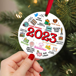 Christmas Ornament, 01NATN101023 Ceramic Circle Ornament, Xmas Gift - Ornament - GoDuckee