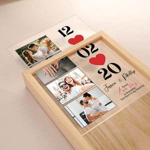 Couple, Love Story is Beautiful, Personalized Picture Frame Light Box, Valentine Gift, Couple Gift - - GoDuckee
