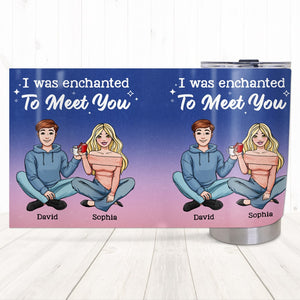 Personalized Gifts For Couple Tumbler I Was Enchanted To Meet You 01httn160224hh - Tumbler Cups - GoDuckee