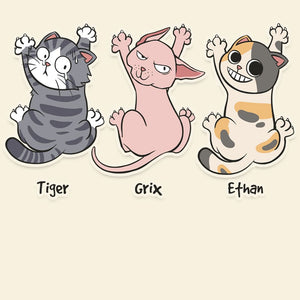 Personalized Gifts For Cat Lovers Car Decal, Funny Cat Hanging Climbing 03qhtn080724 - Decal Sticker - GoDuckee