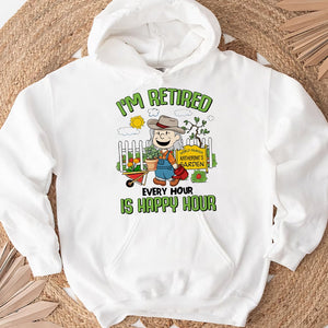 Personalized Gifts For Gardening Lovers Shirt 04qhtn160125hg I'm Retired Every Hour Is Happy Hour - Shirts - GoDuckee