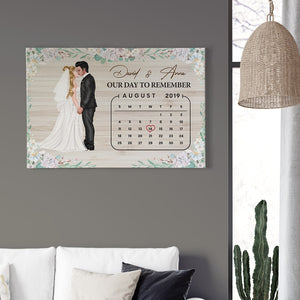 Personalized Gift For Couple Canvas Print Our Day To Remember 02QHPU040124PA - Poster & Canvas - GoDuckee