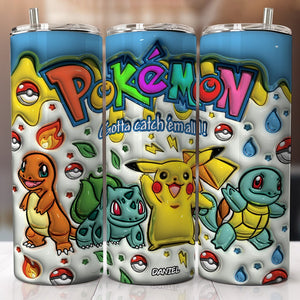 Personalized Gifts For Game Lovers 3D Inflated Tumbler Cartoon Character 03ACDT250124 - Tumbler Cup - GoDuckee
