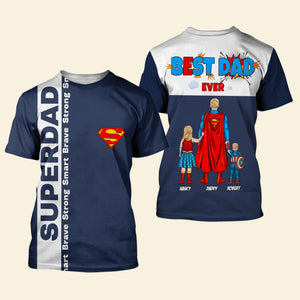 Personalized Gifts For Dad Shirt Super Dad Brave Strong Smart 06todt090425pa - AOP Products - GoDuckee