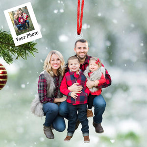 Custom Photo Gifts For Family, Upload Family Photo Christmas Ornament 33pgvp140924 - Ornament - GoDuckee