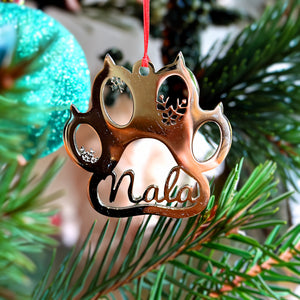 Pet Paw, Custom Shape Emblem, Christmas Home Decor - Ornament - GoDuckee
