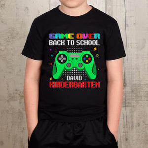 Game Over Back To School Personalized Shirt-4OHTN270623 - Shirts - GoDuckee