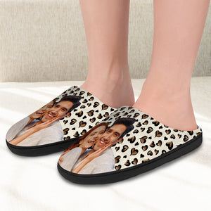 Smiling Couple Photo, Personalized Home Slippers, Gifts For Couple - Shoes - GoDuckee