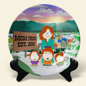 Personalized Gift For Mom Ceramic Round Plate, Mom Park 02TGPU010425HG - Ceramic Round Plate - GoDuckee