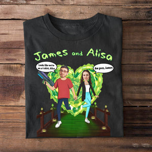 Custom Face Couple Shirt, Personalized Shirt, Valentine Gifts, Couple Gifts, 01TOPO131223 - Shirts - GoDuckee