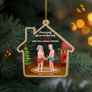 Annoying Each Other, Couple Gift, Personalized Acrylic Ornament, Funny Old Couple Ornament, Christmas Gift - Ornament - GoDuckee