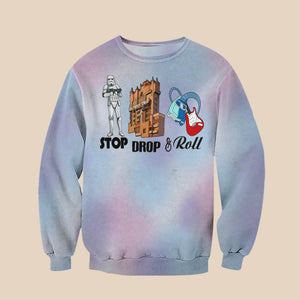 Stop Drop And Roll 01QHXX080923 Personalized Shirt, Gift For Fans - AOP Products - GoDuckee